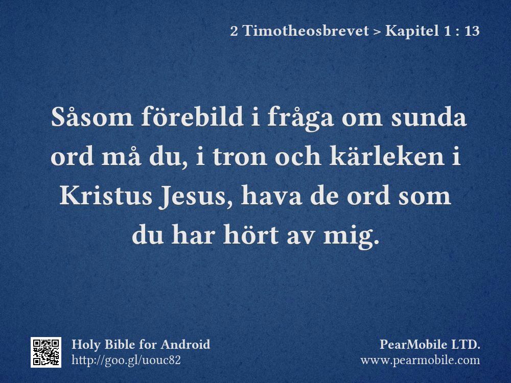 2 Timotheosbrevet, Kapitel 1:13